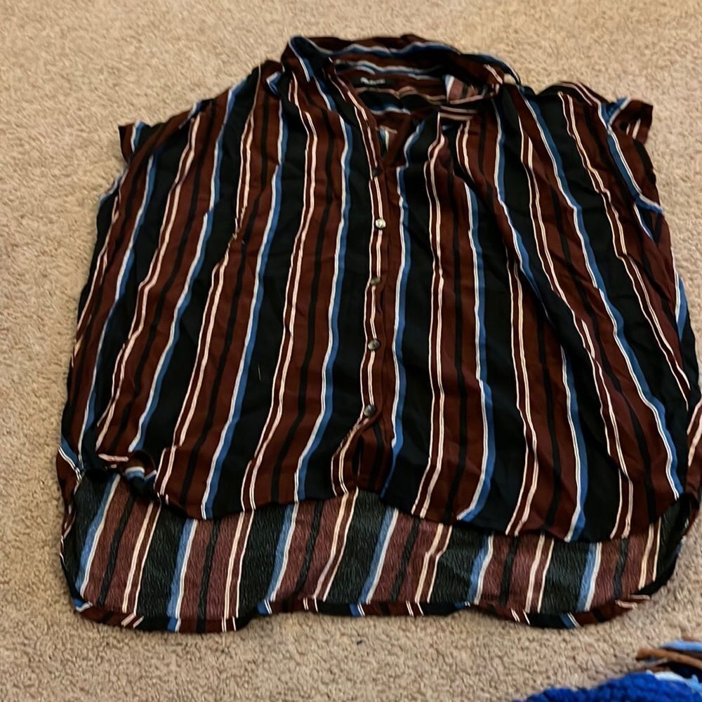Madewell small striped blouse